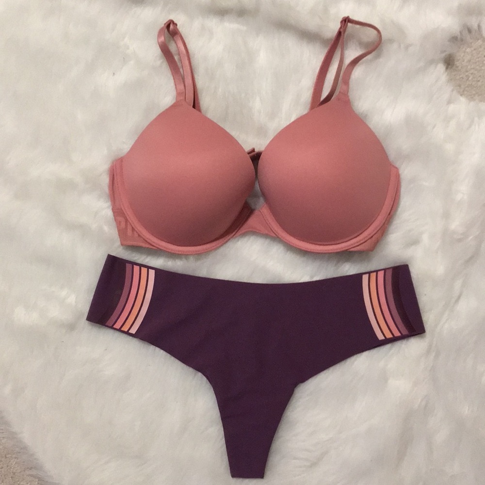 Victoria's Secret pink bra and panty set